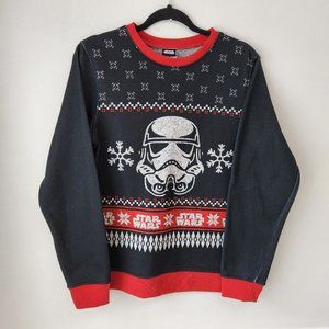 EUC Star Wars Black and Red Stormtrooper Kids Sweater Boy Kid